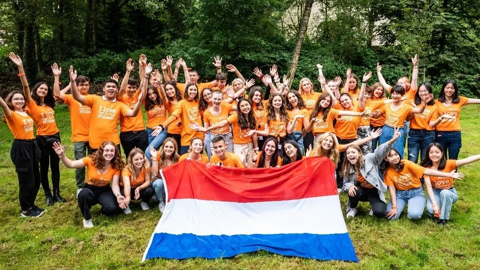 foto vlag uitwisseling studenten