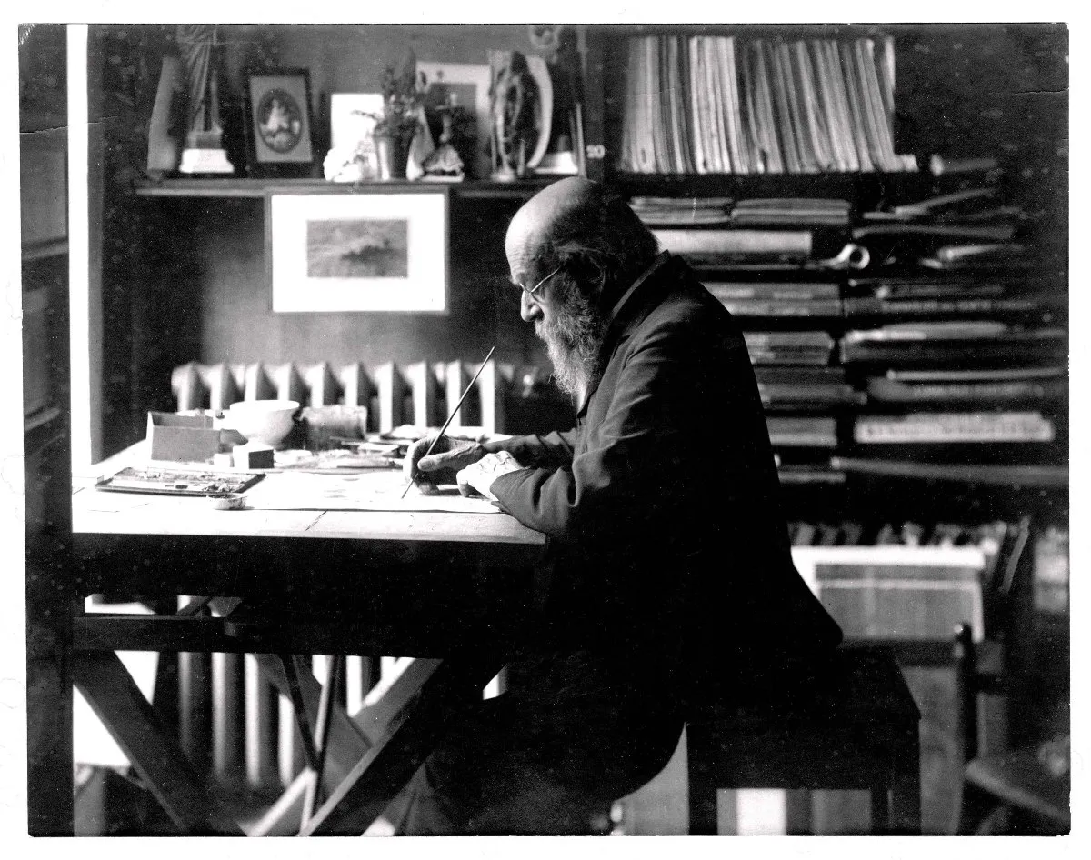 pierre cuypers aan werktafel stedelijk museum roermond