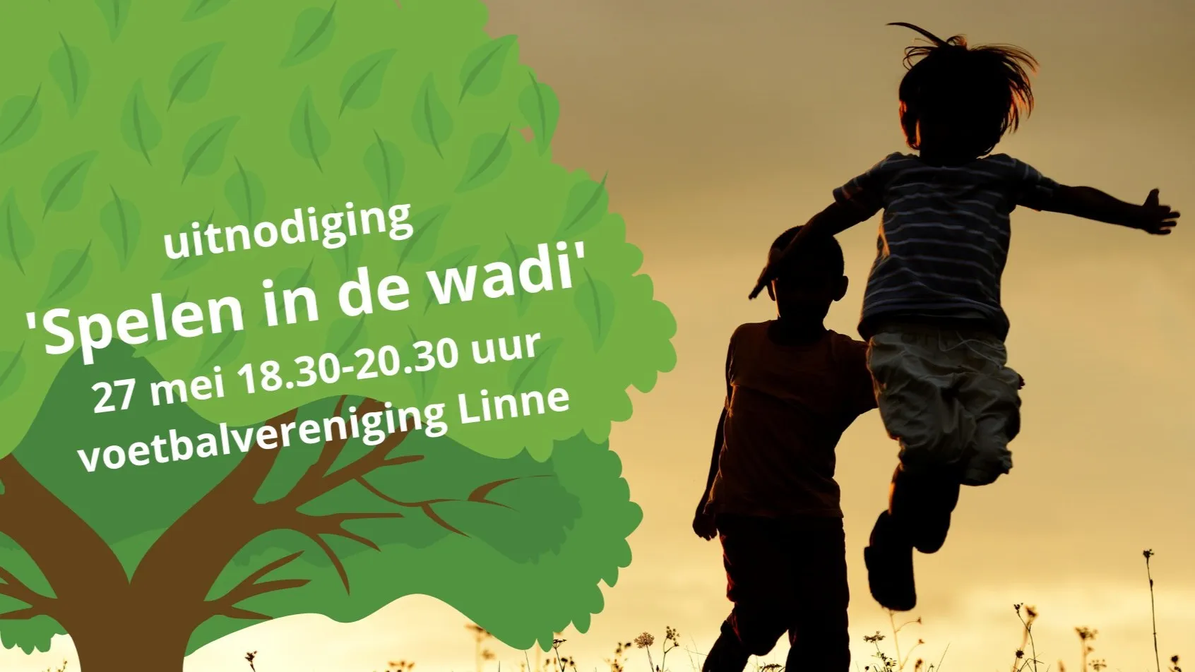 Inloopbijeenkomst 'spelen in de wadi' in Linne