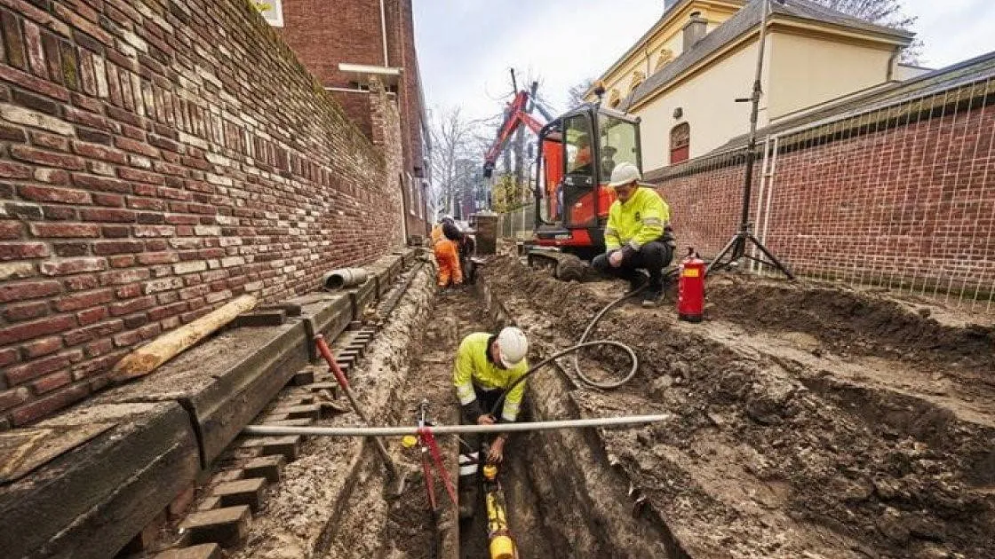 Vervanging gas- en waterleiding in Stevensweert