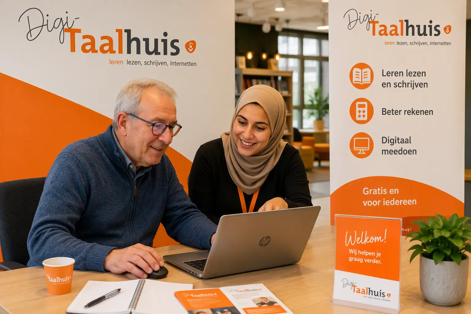 Digi-Taalhuis afbeelding gegenereerd m.b.v. AI