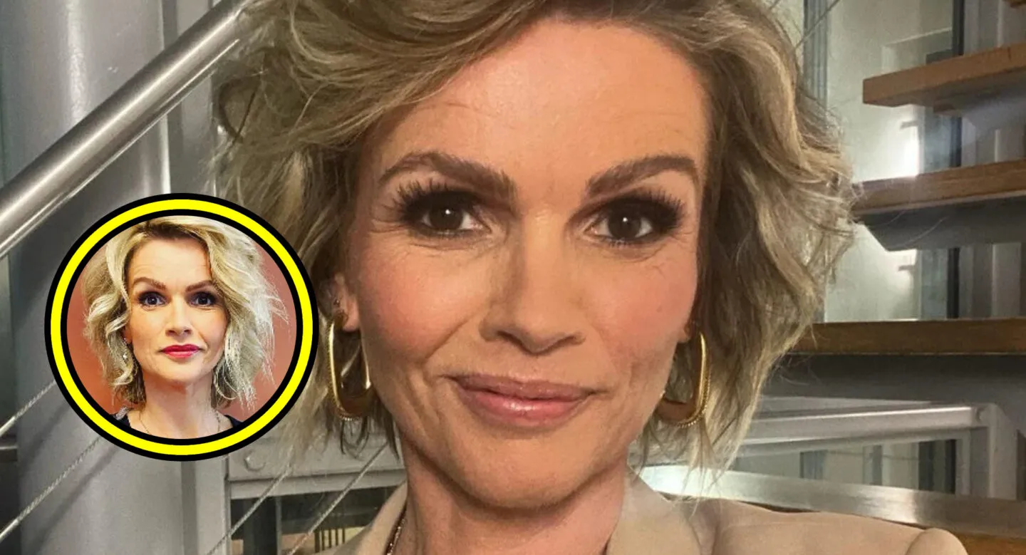 Foto: Tooske Ragas laat haar losse topje flink open hangen