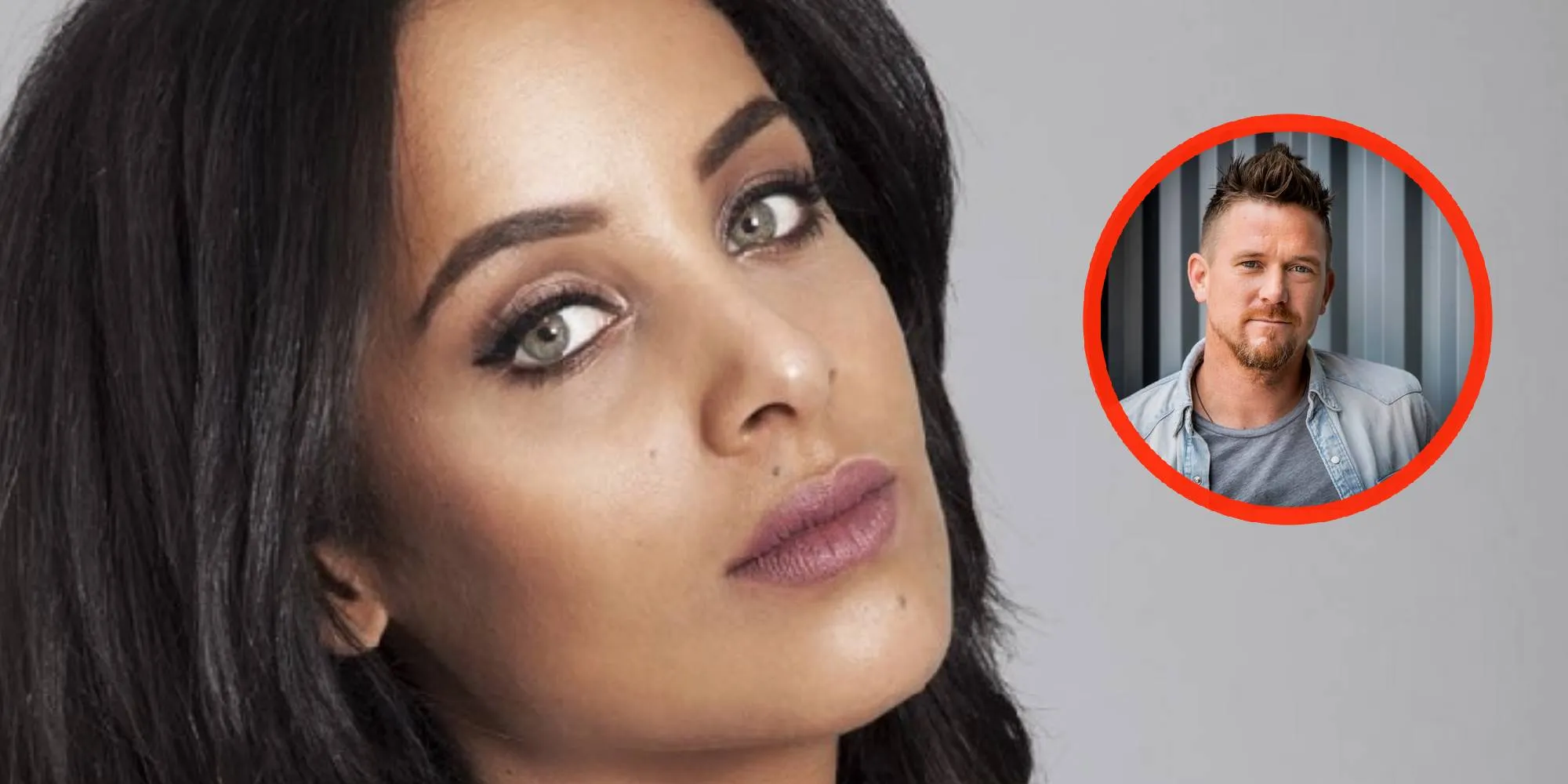 Johnny de Mol kijkt wel heel verliefd naar Dyantha Brooks op deze foto