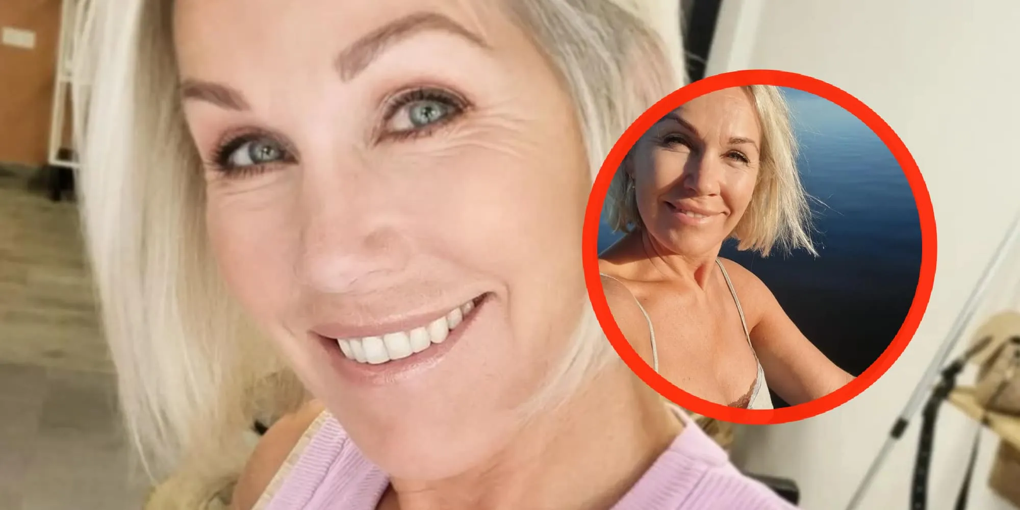 Foto: Actrice Tanja Jess showt haar goedgevulde topje tijdens boottochtje