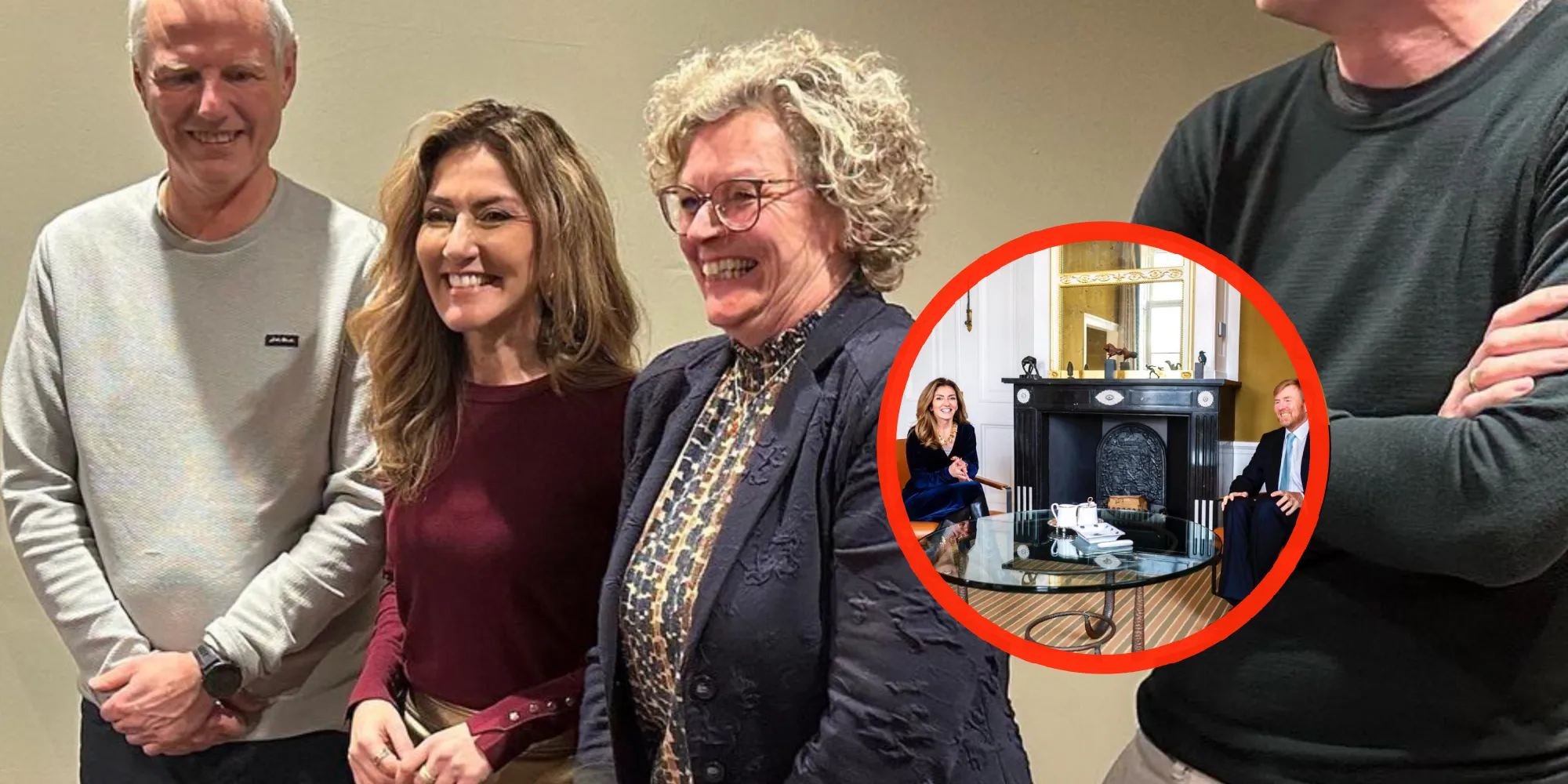 Foto: Dilan Yesilgöz pakt Koning Willem Alexander helemaal in tijdens koffiedate