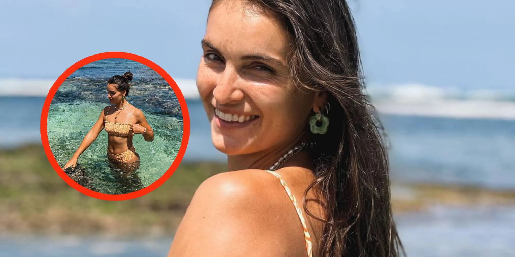 foto dominique hazeleger laat temperaturen hoog oplopen in piepkleine badkleding