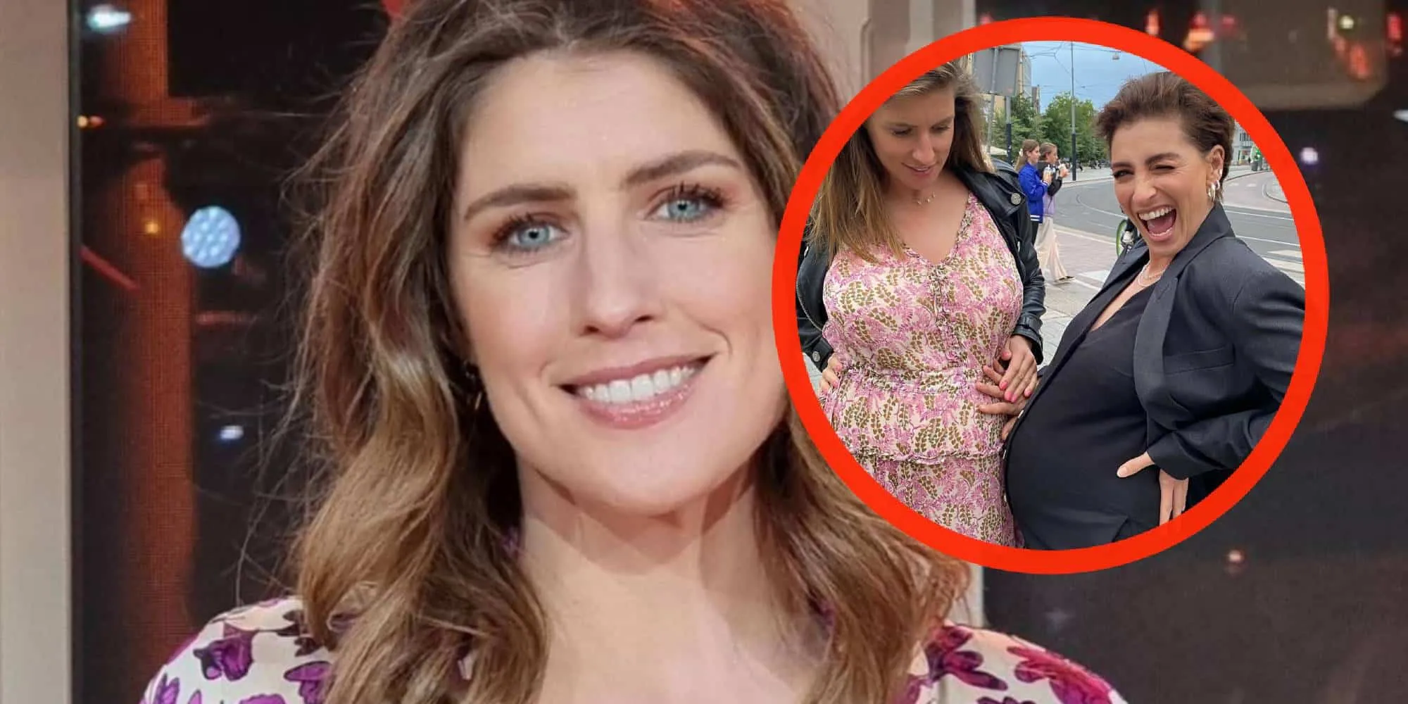 Foto: Marieke Elsinga doet wedstrijdje 'wie heeft de grootste' met knappe collega