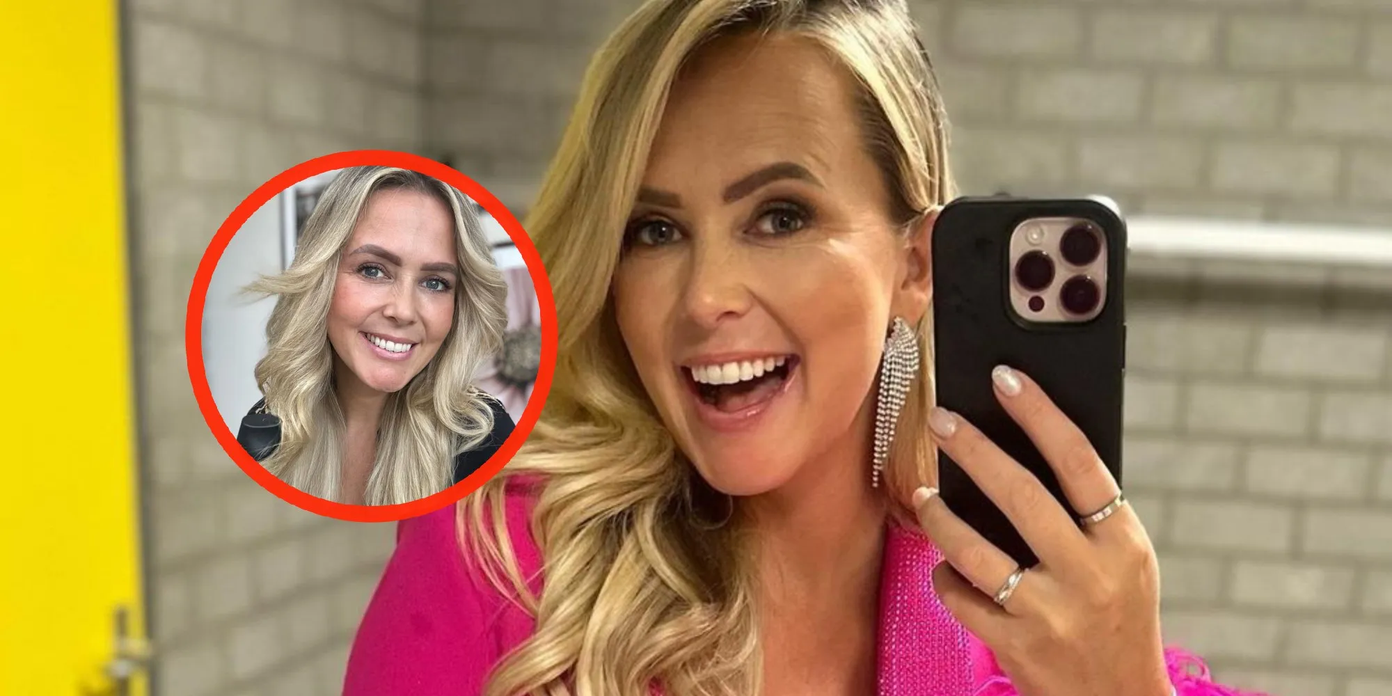 Foto: Monique Smit laat volgers diep in haar openhangende jasje kijken
