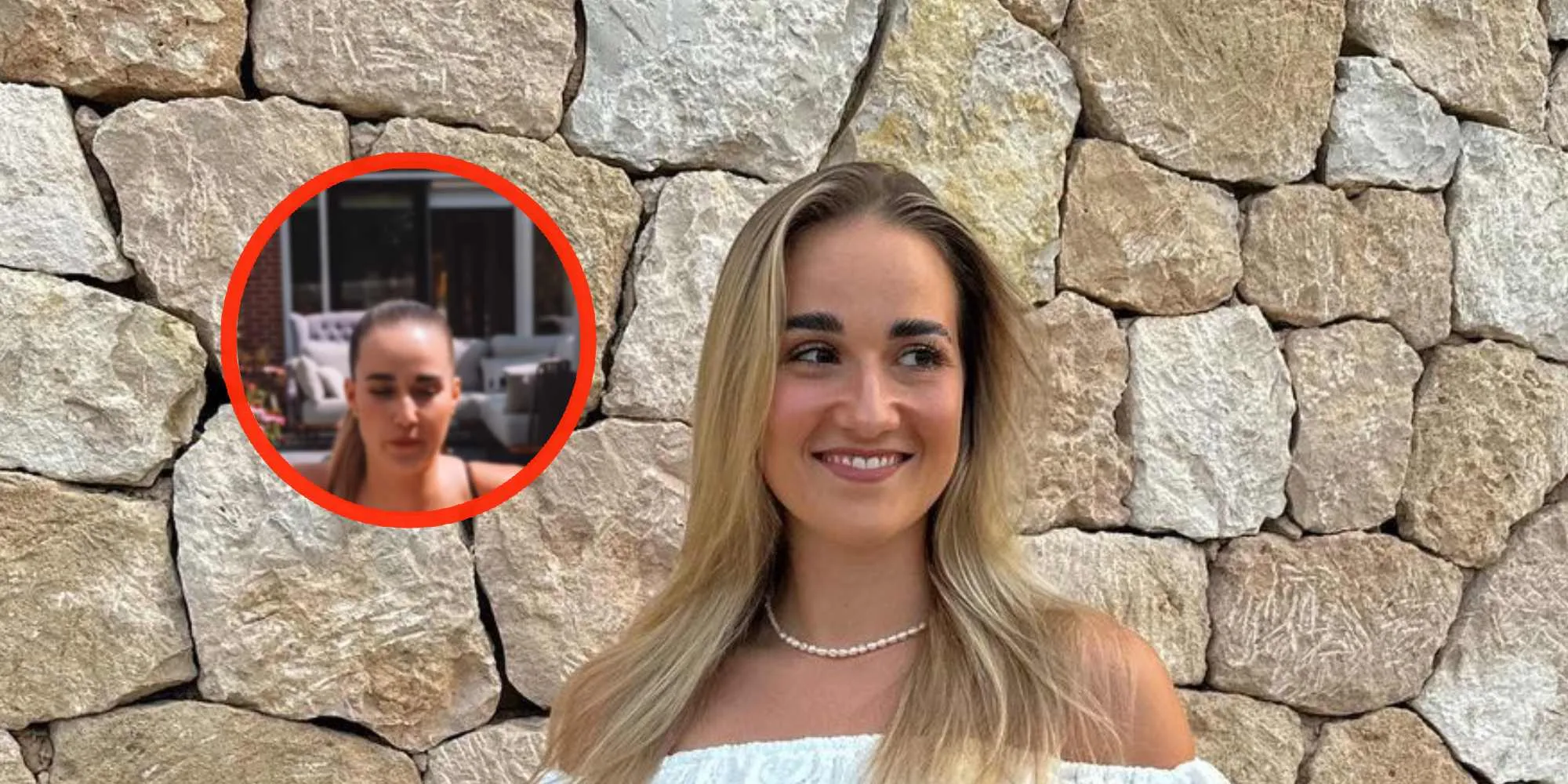 video influencer melanie latooy heeft het overduidelijk ijskoud in strakke badkleding