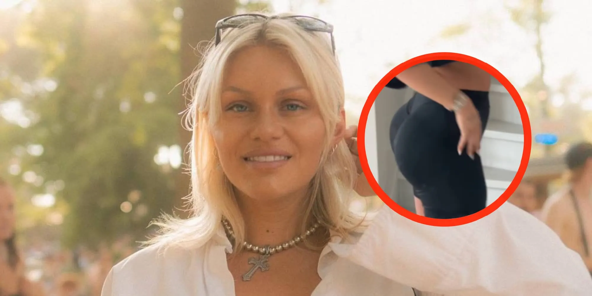 Video: Influencer Roxanne Kwant vult stiekem haar broekje op