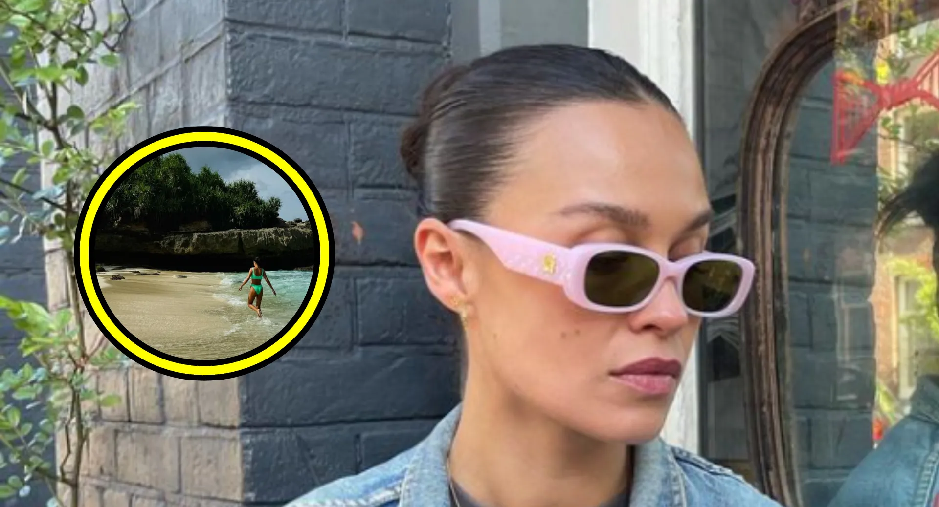 Holly Mae Brood is meest opvallende dame op het strand tijdens wandelingetje in zwemkleding (foto's!)