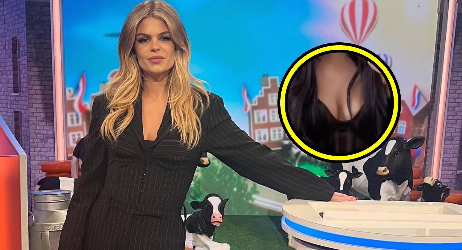 Davina Michelle filmt zichzelf in spiegel in doorschijnende jurk met vreemde proporties (video!)