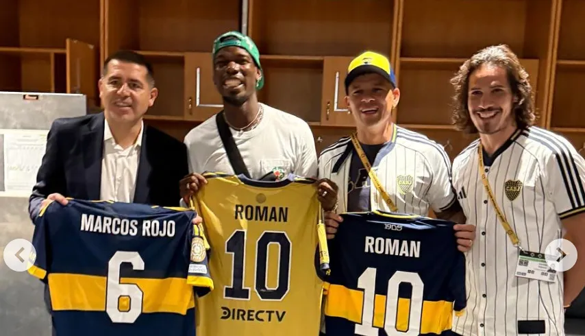 Pogba meets with a host of former Man United players in Miami in surprise get-together