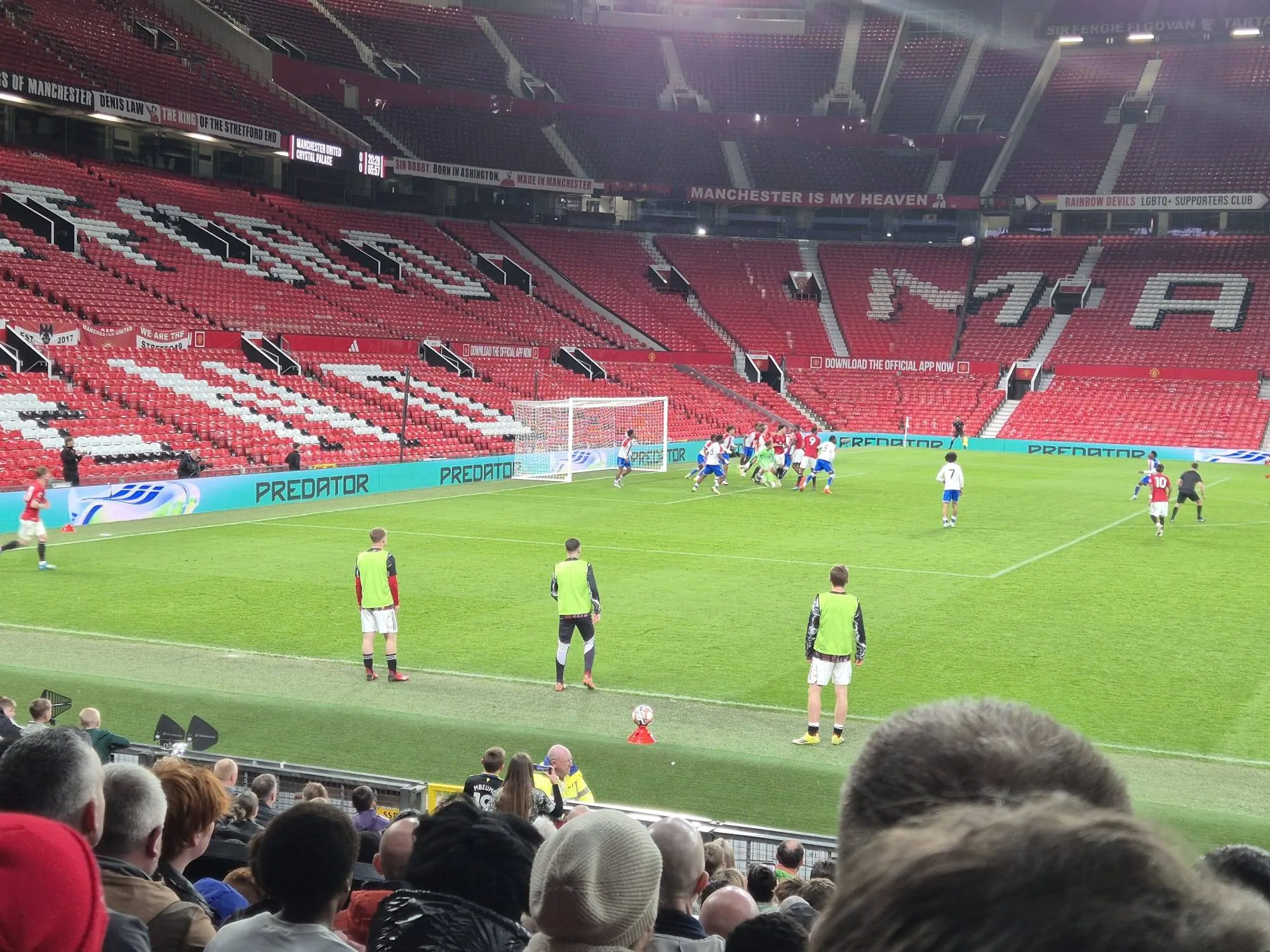 Manchester United U18s vs Palace at Old Trafford