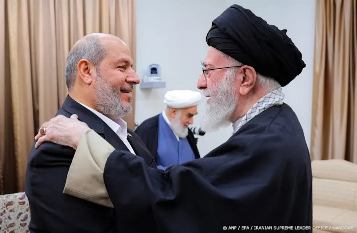 Leider Iran ontvangt Hamasleiders