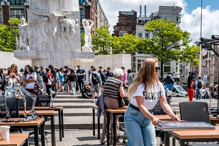 Protest op Dam in Amsterdam tegen concerten Ye