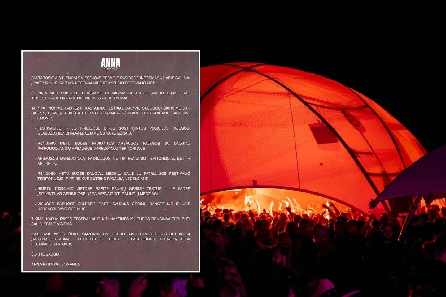 „Anna Festival“ ėmėsi veiksmų / Lrytas.lt nuotr.