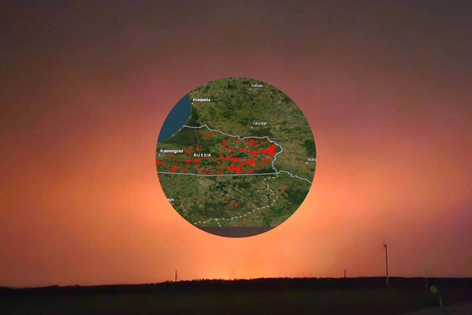 gaisras kaliningradas