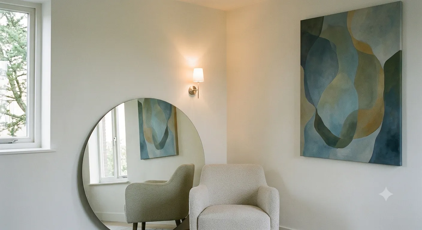 wonen, spiegel, ruimte