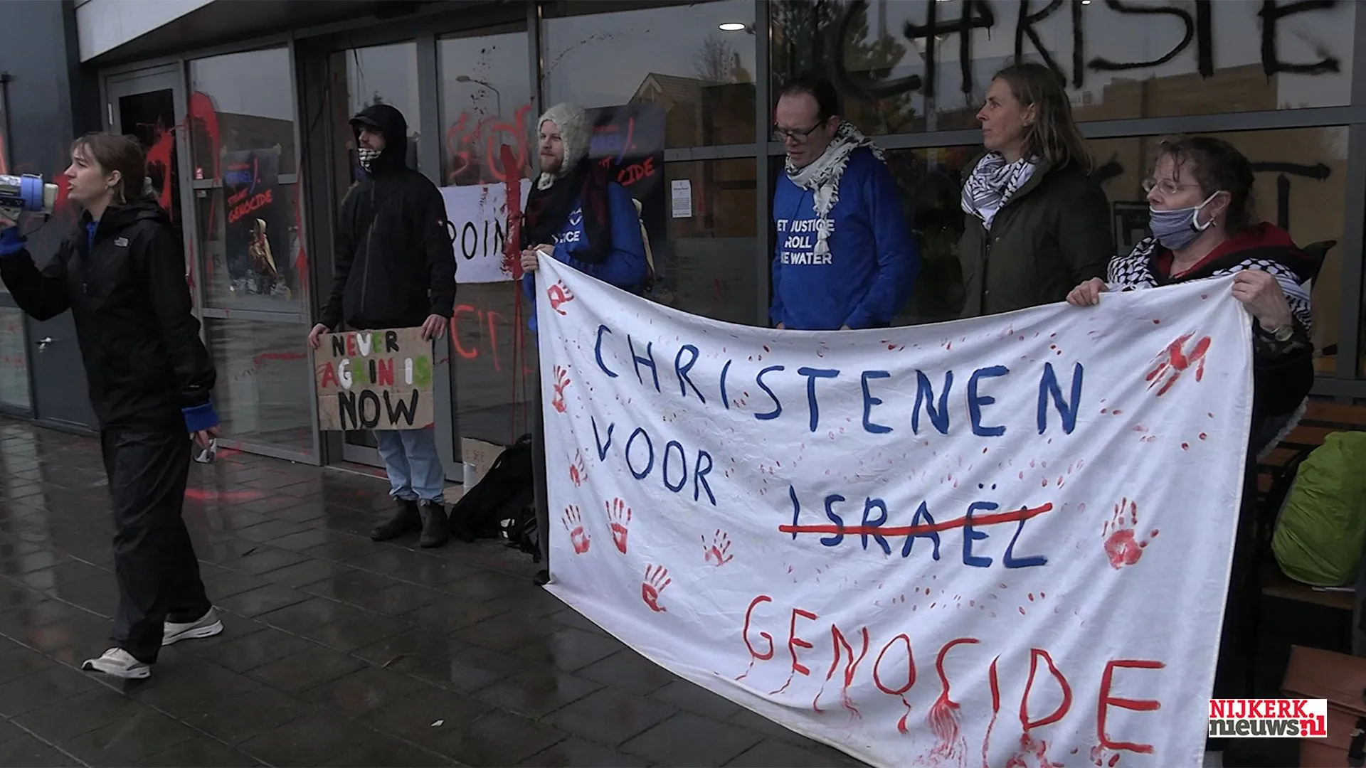 2024 11 25 protest voor israelcentrum