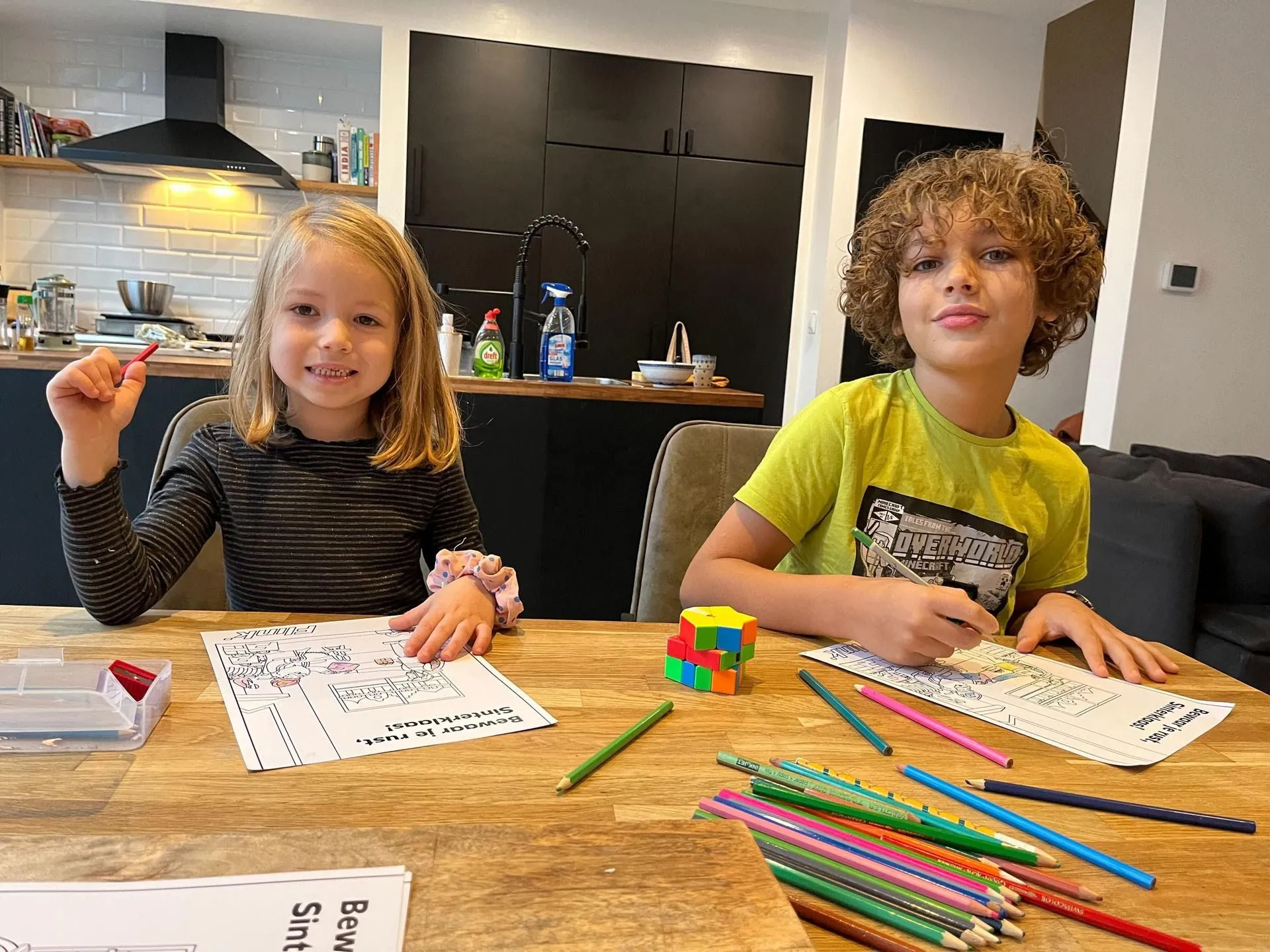 tekenen voor sinterklaas bij flint