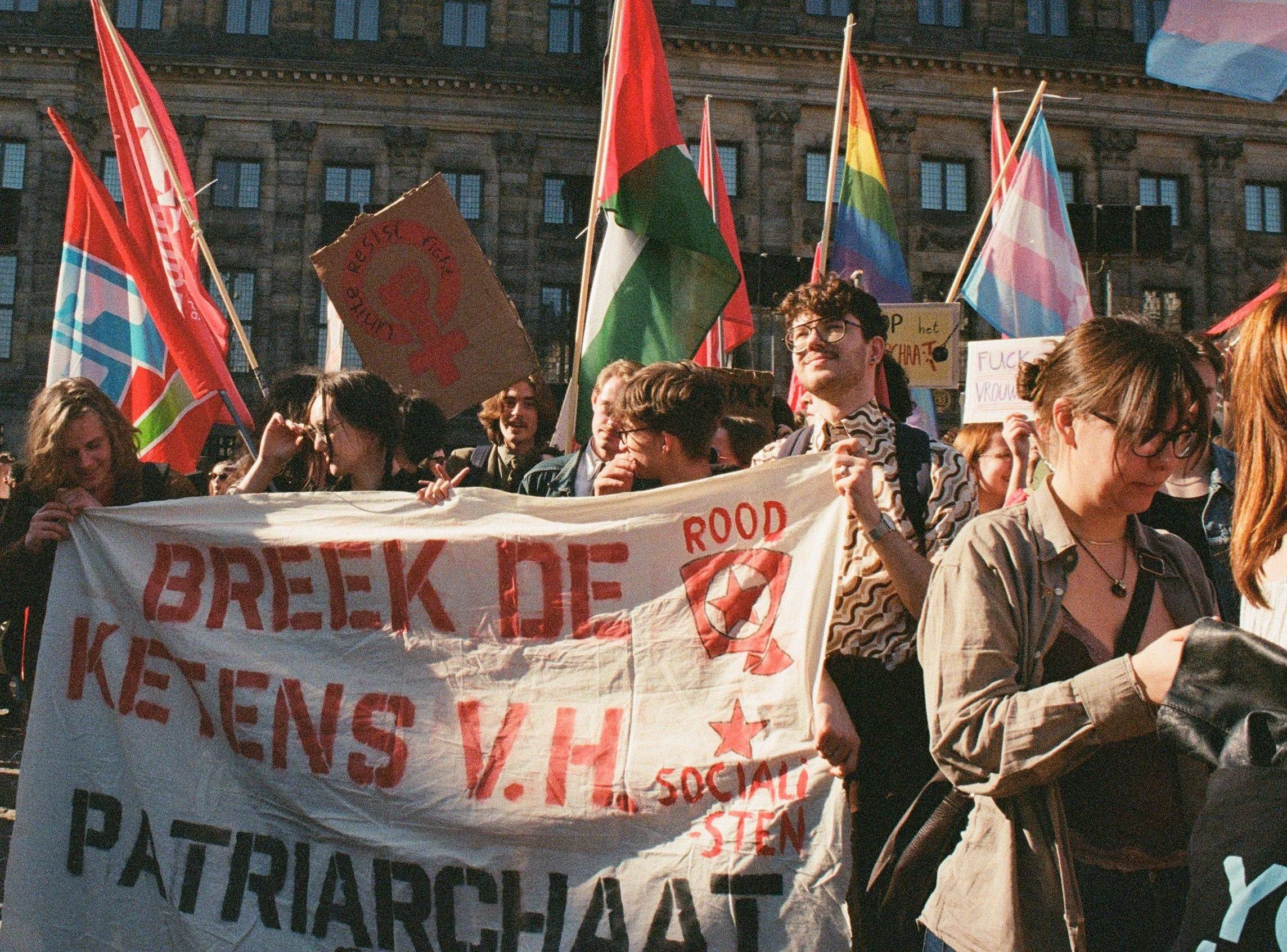 Lijsttrekker Willem Gloudemans op protest