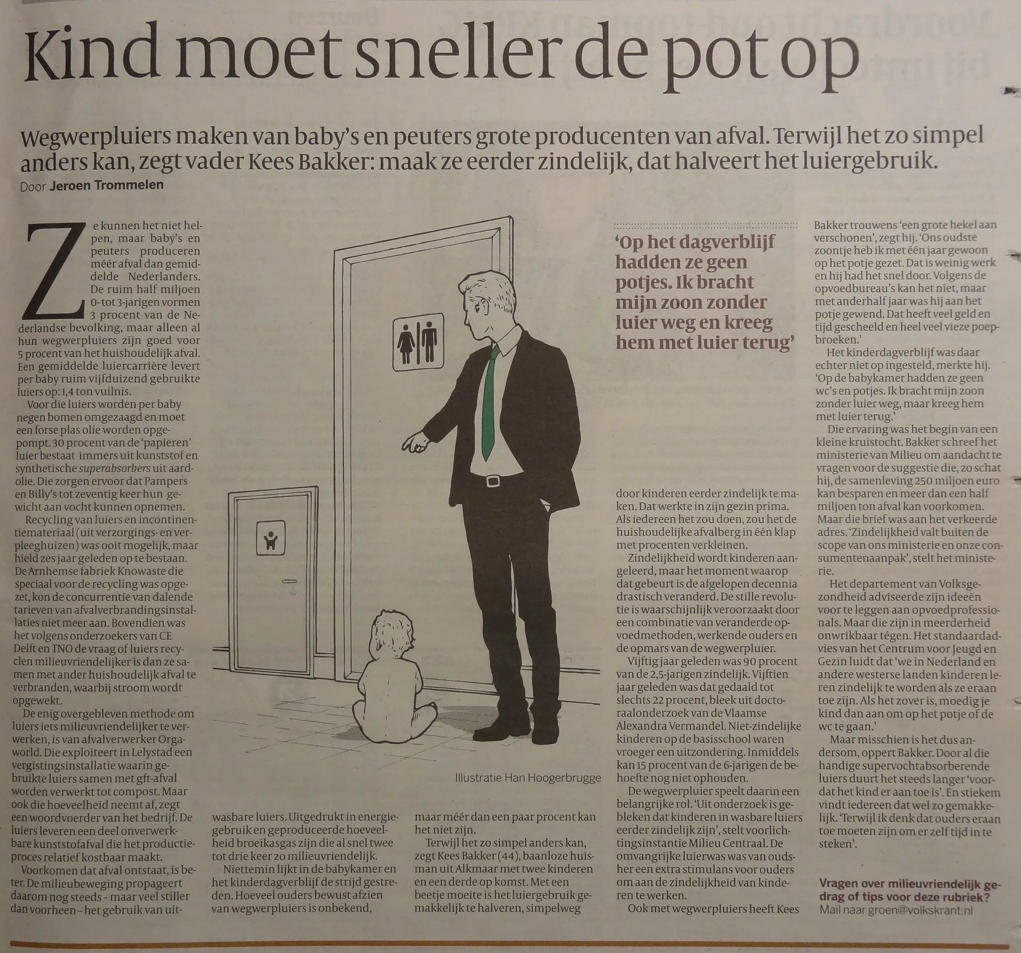 20140509 vk kind moet sneller de pot op kees bakker luiers
