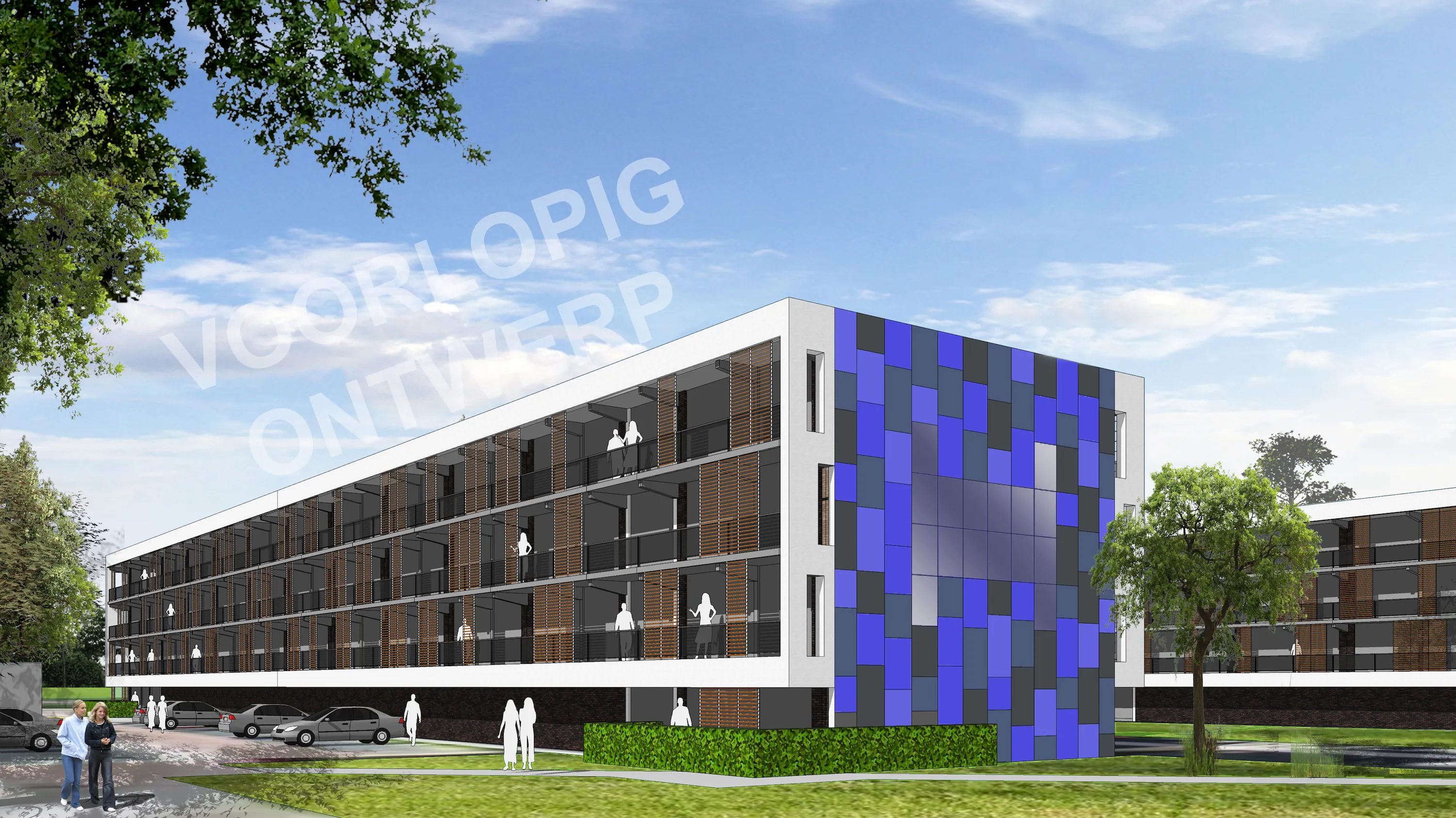artist impressie voorlopig ontwerp flats urkerweg