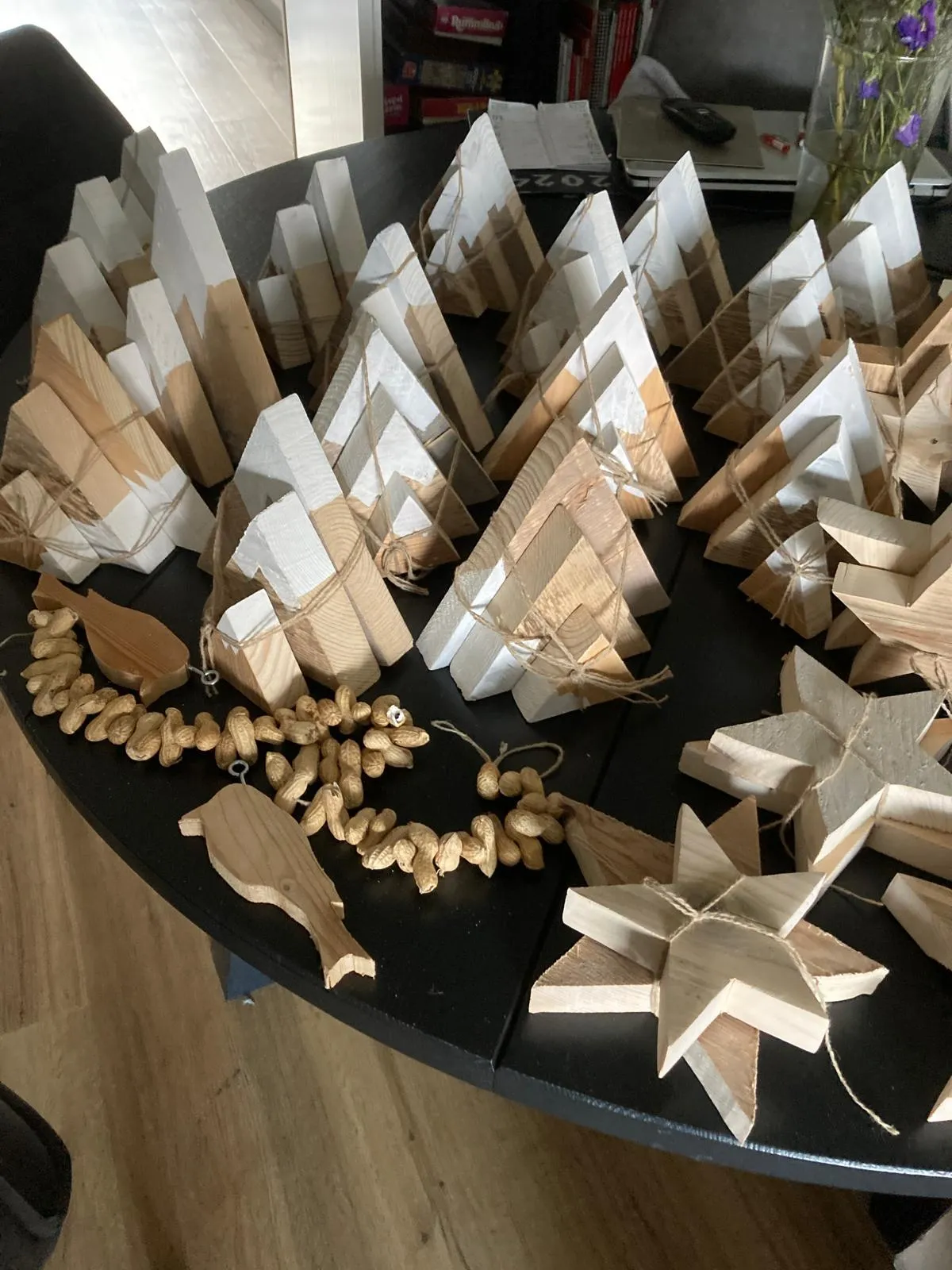 houten kerstboompjes