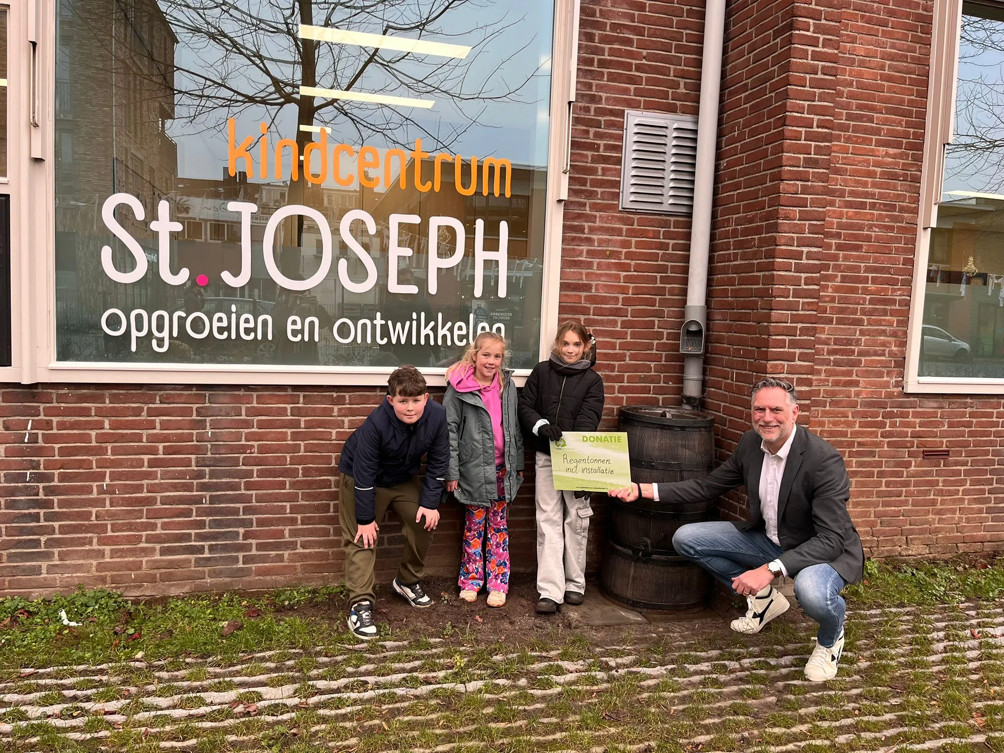 Foto regentonnen liggend