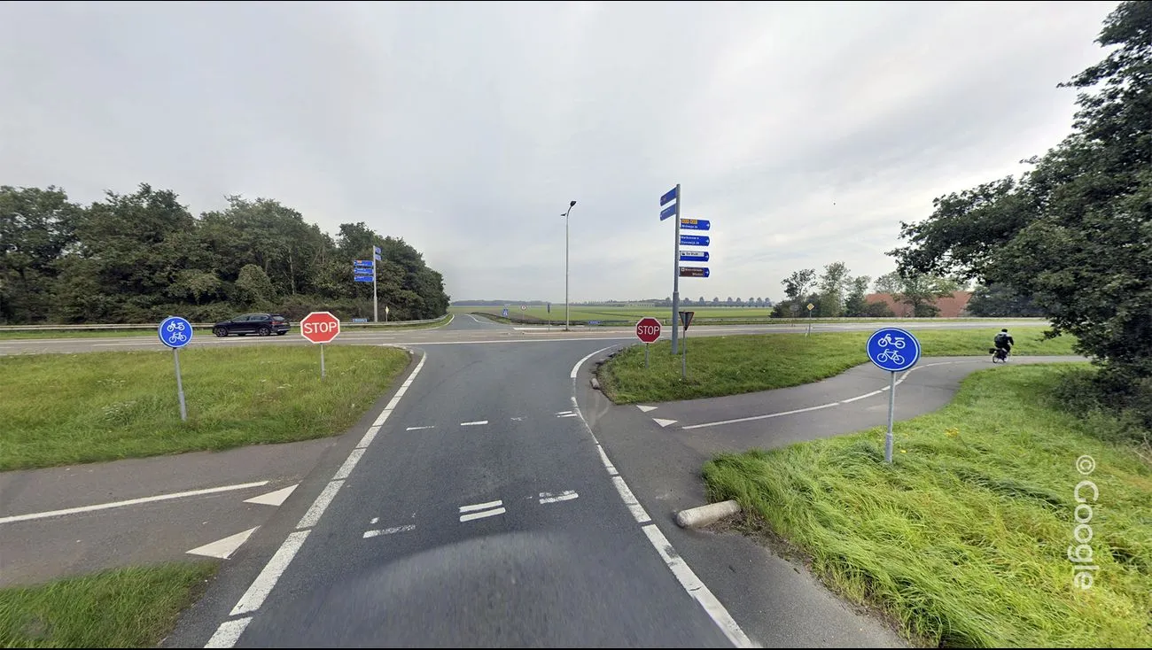 260122 Afritten A6 GoogleStreetview_Afrit_De_Munt