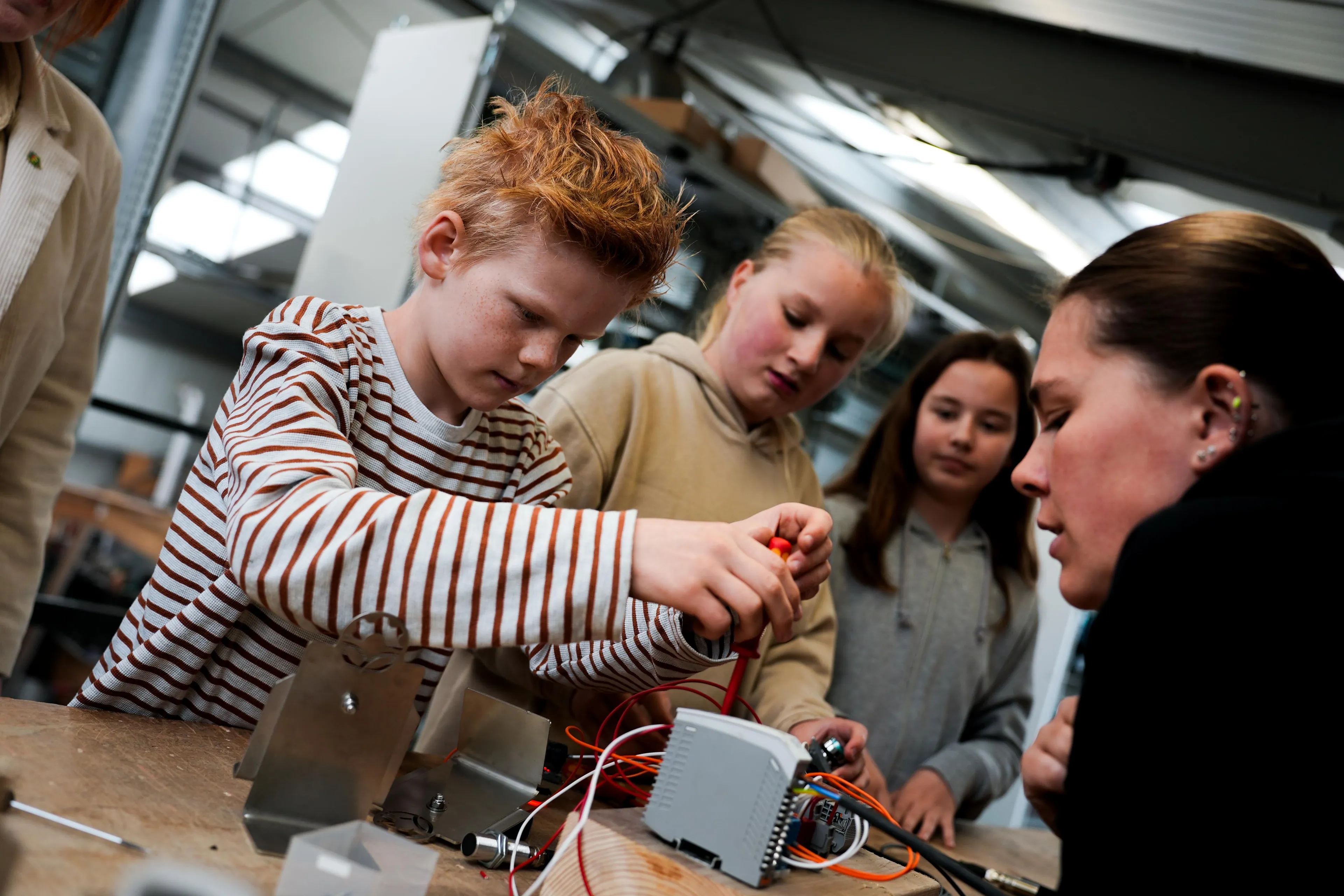 Besturingsmonteur in de dop