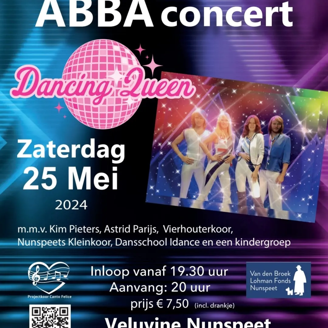 ABBA tijdens muziekavond in Veluvine