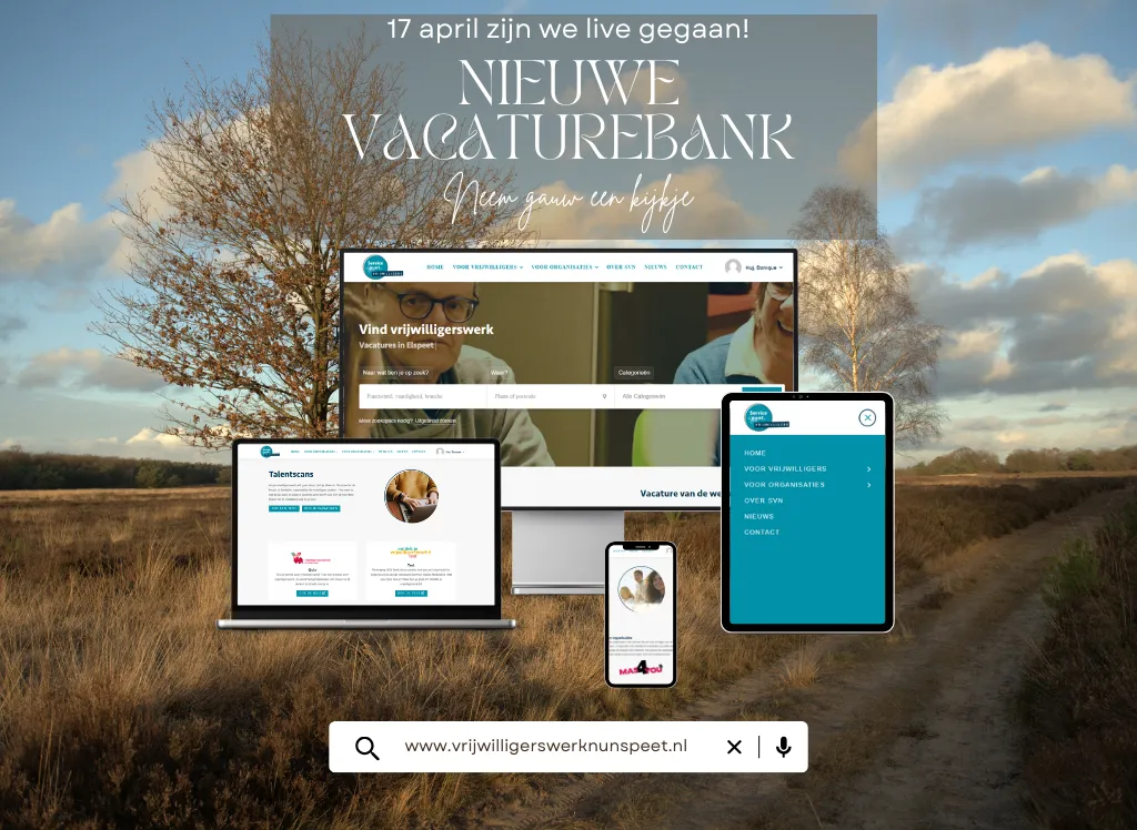Nieuwe vacaturebank Vrijwilligerswerk Nunspeet