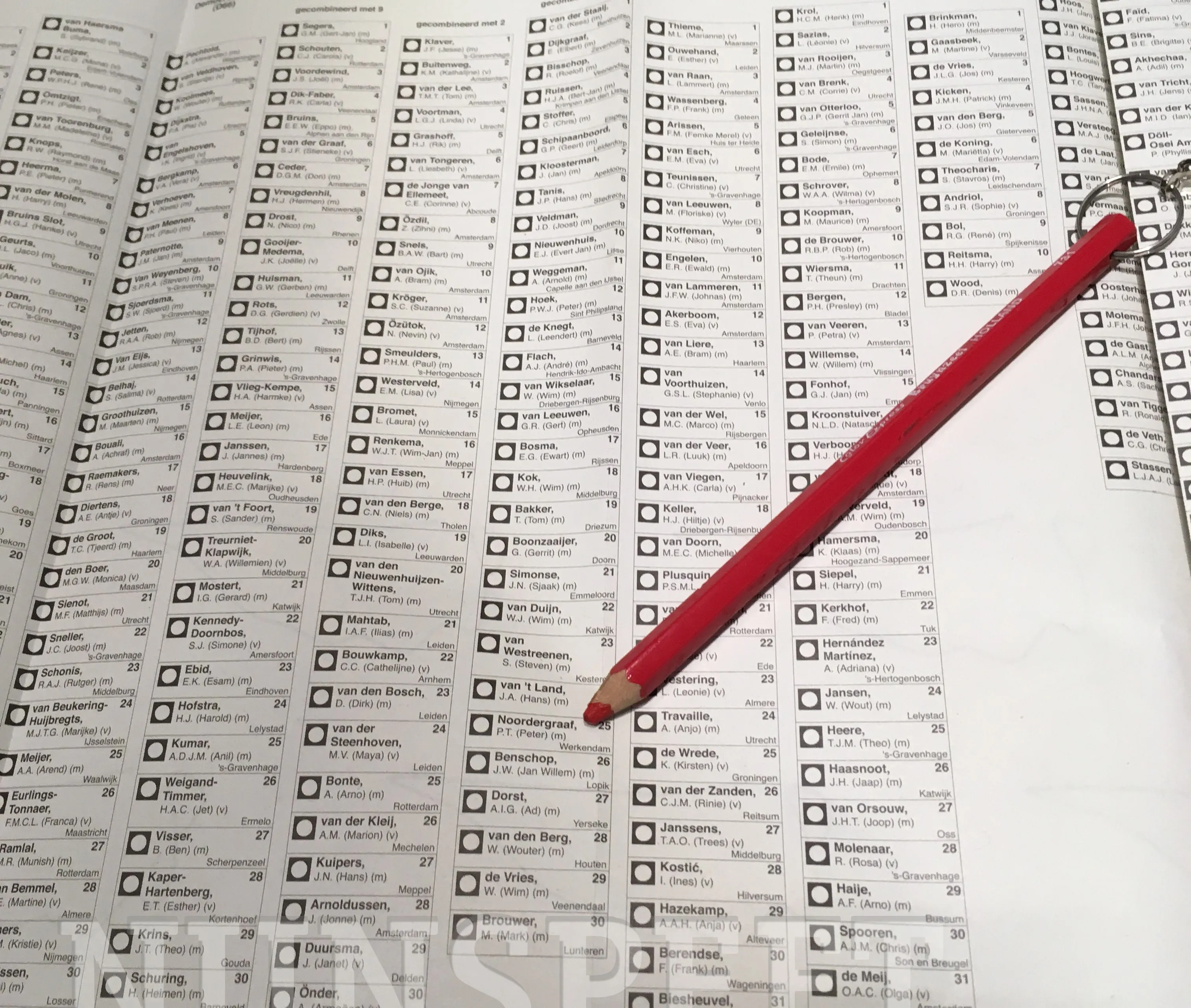 stembrief tweede kamer rood potlood verkiezingen w hnn