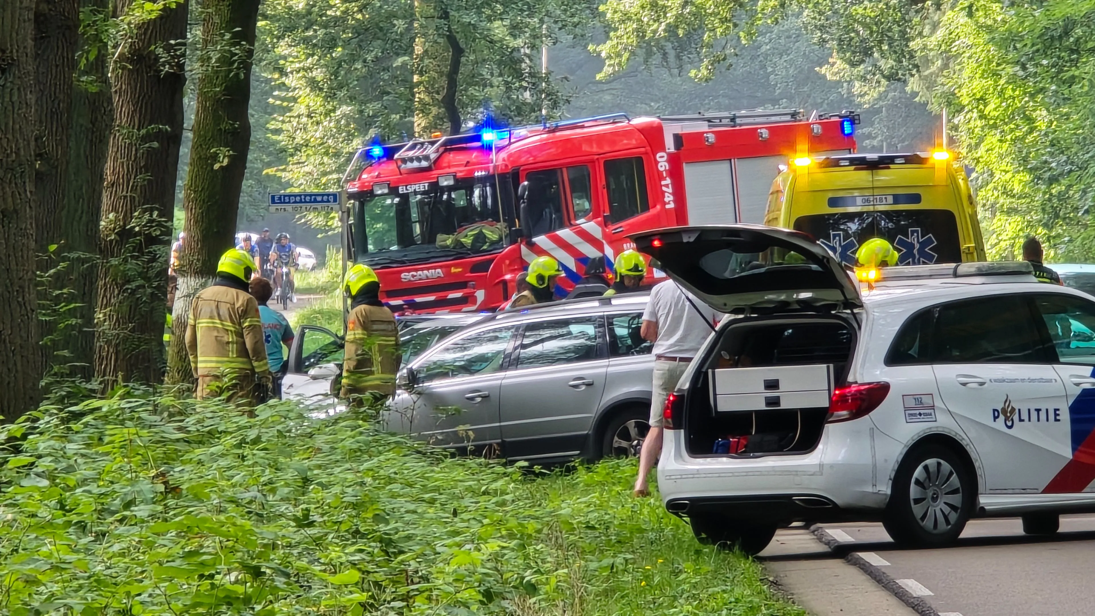 Ongeluk op Elspeterweg zorgt voor verkeershinder