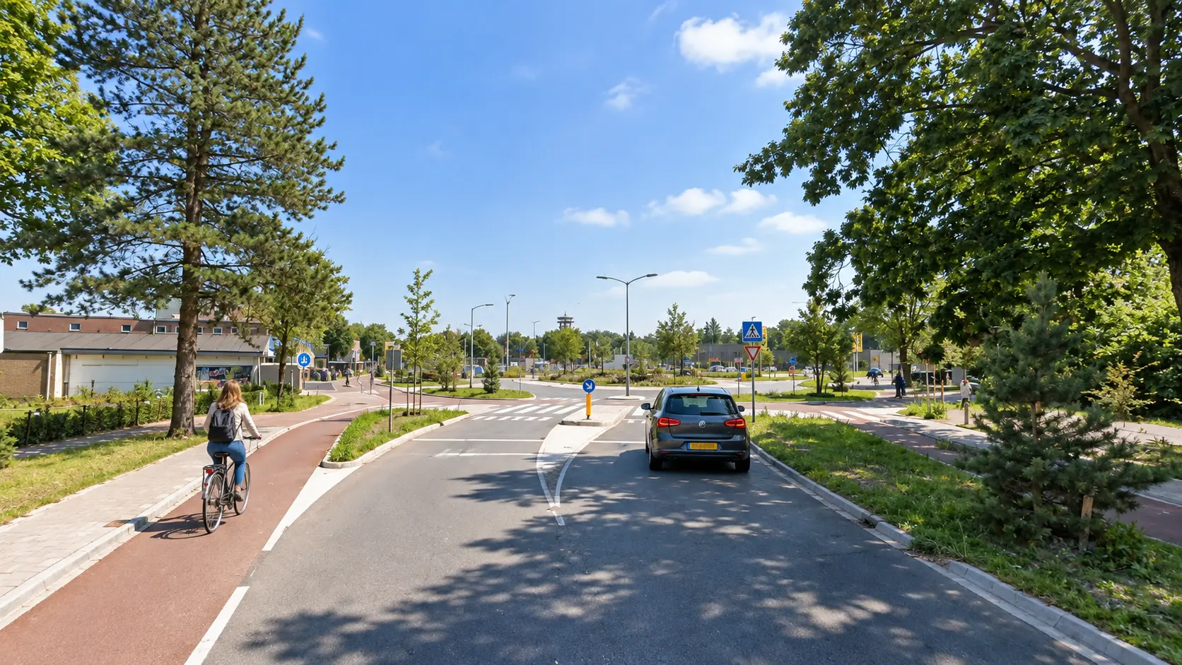 fiets auto autovrij