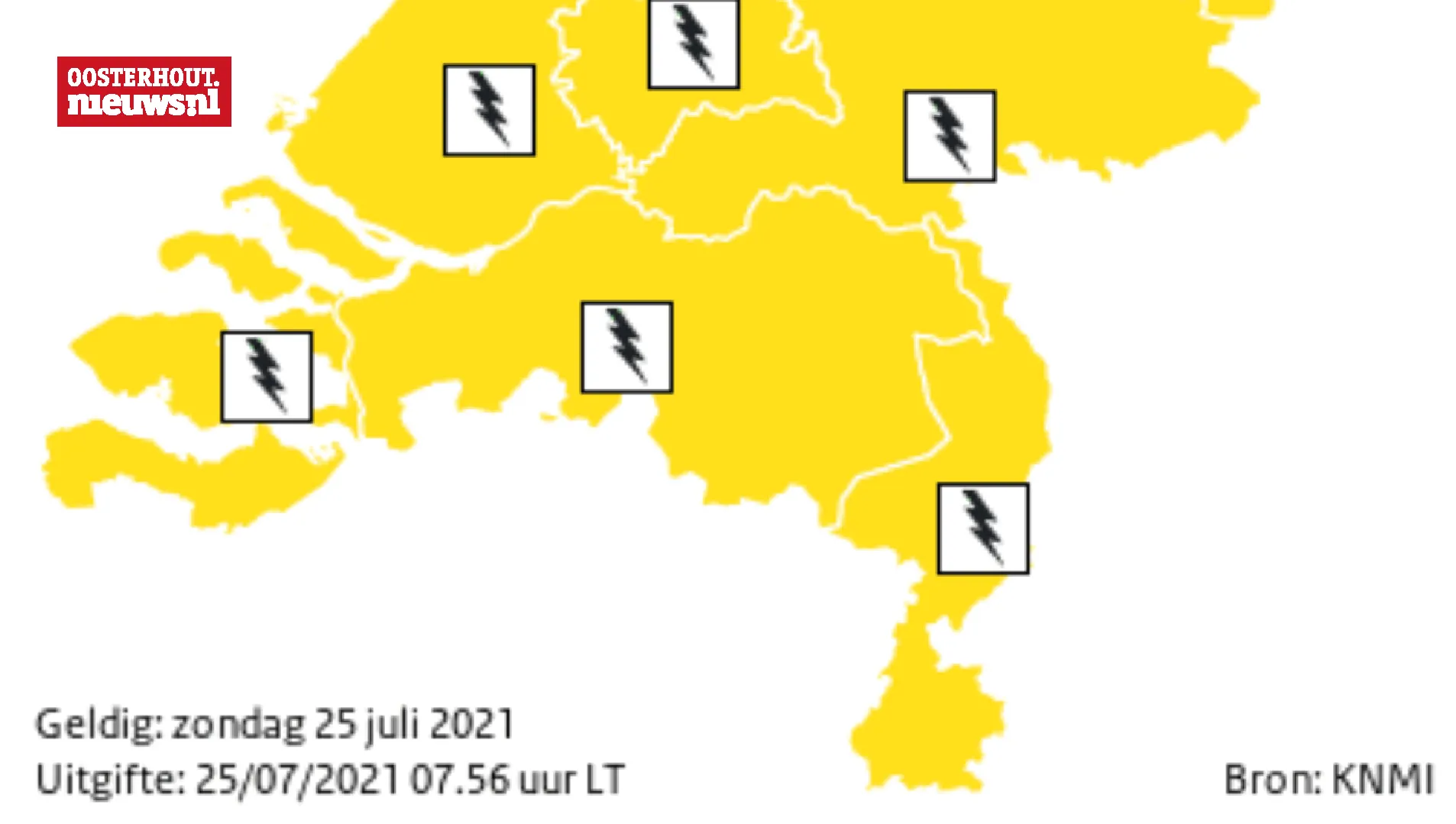 code geel 25 juli