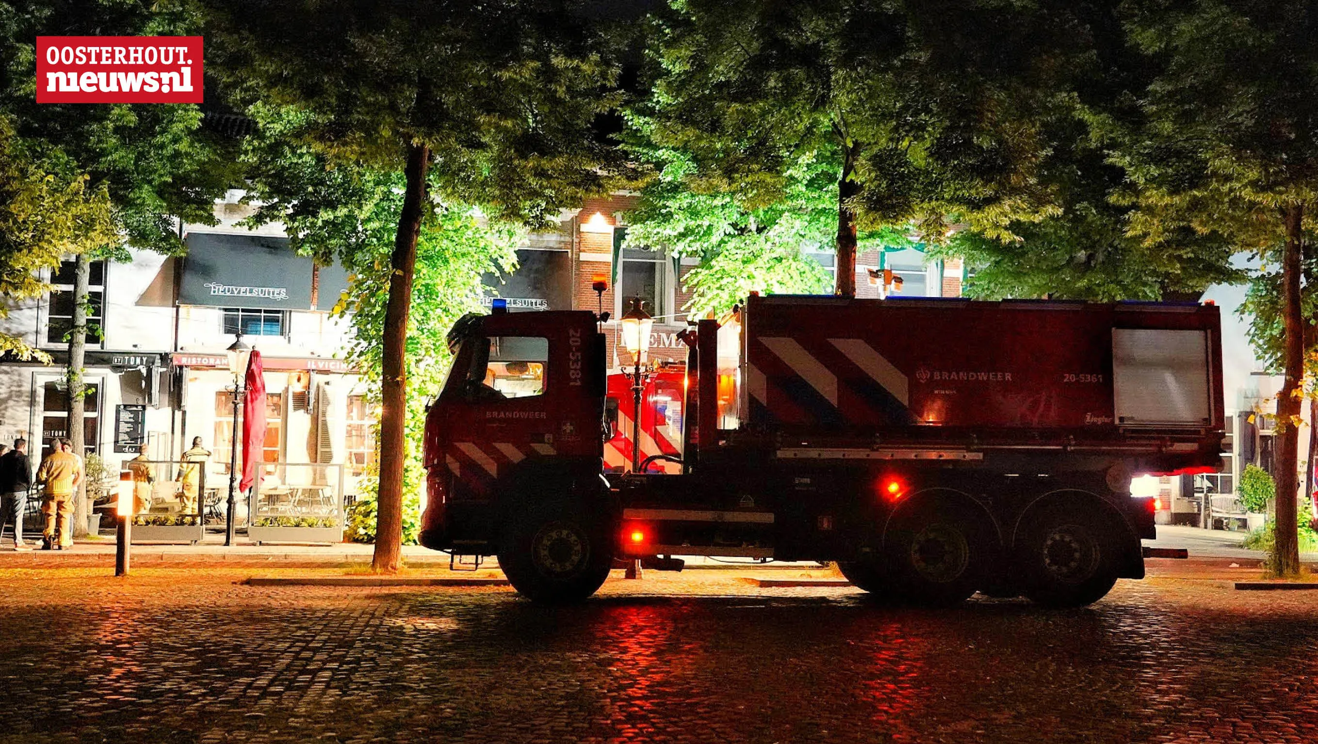 Wasmand in brand: restaurant op de Heuvel gevuld met rook