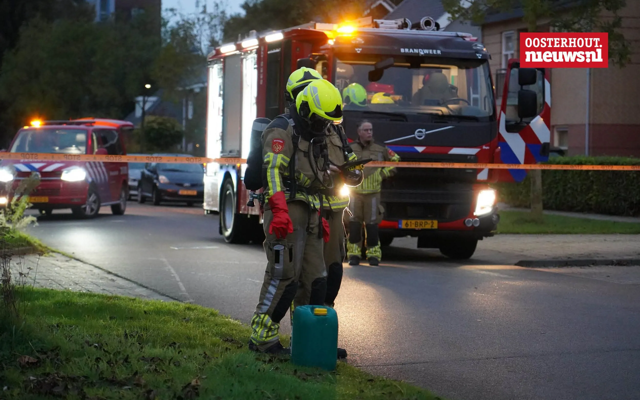 Brandweer rukt uit voor lekkend vat Max Havelaardreef