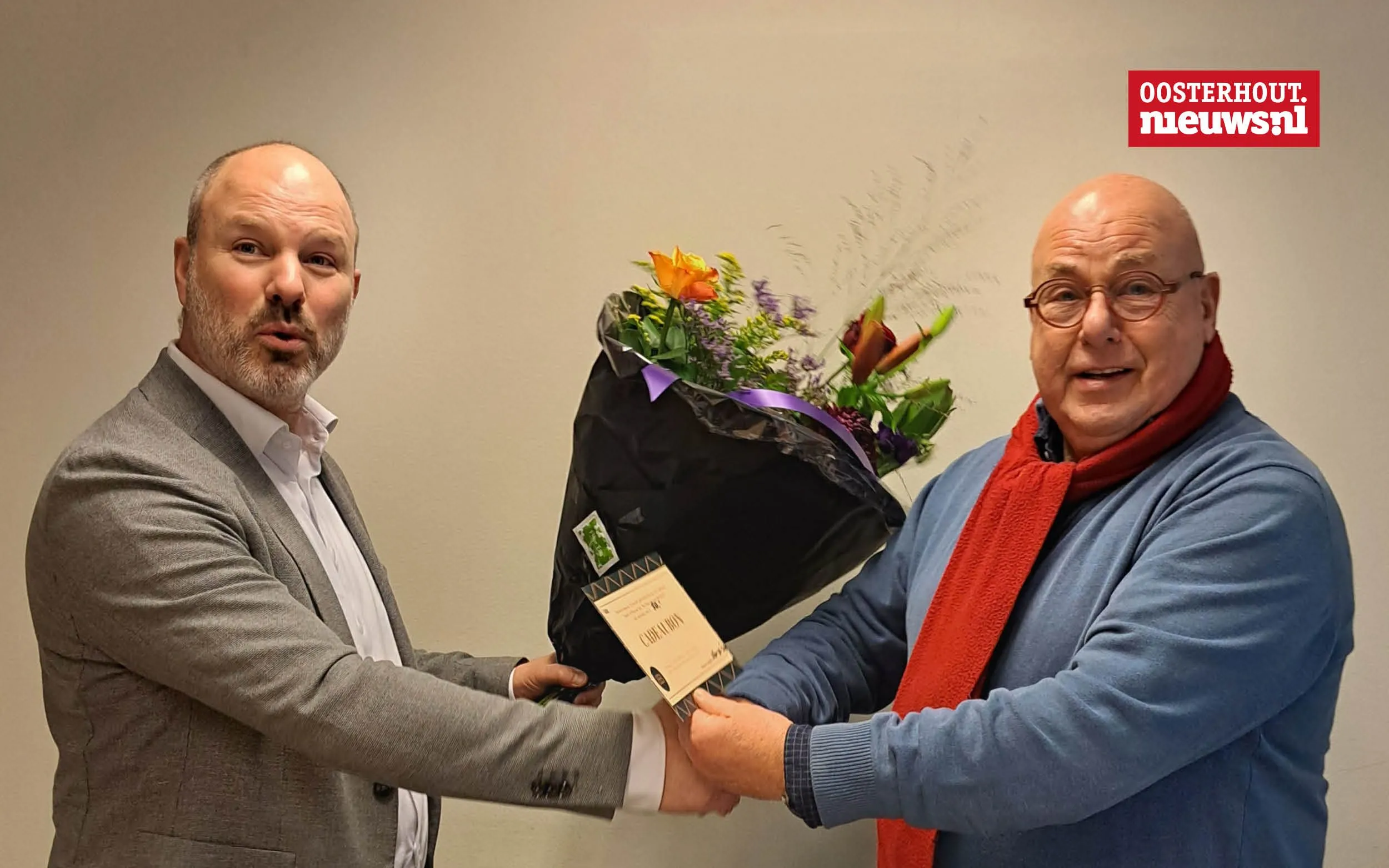 Ad Jespers viert 50 jaar bij Gemeentebelangen Oosterhout