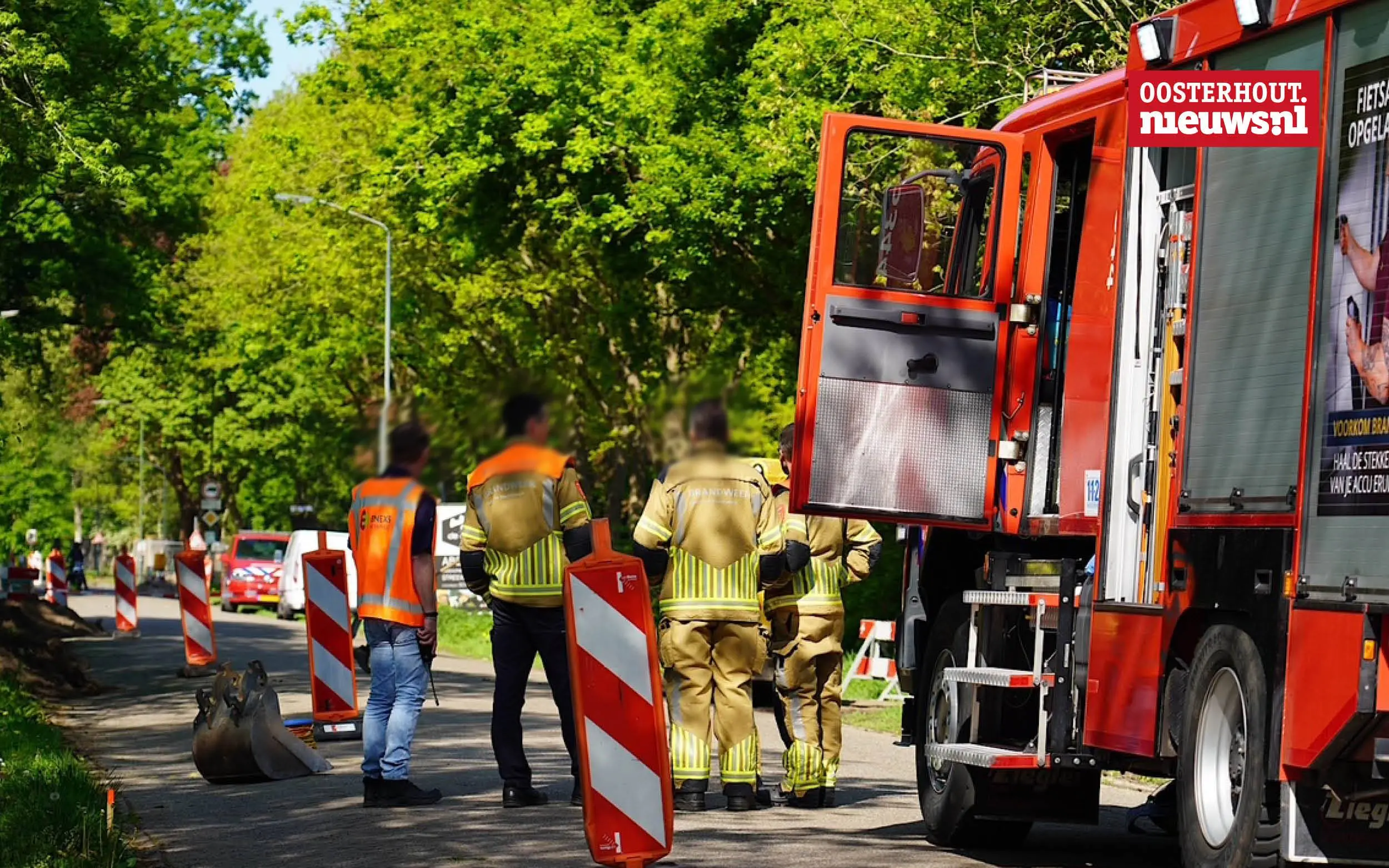 Gaslek door graafwerkzaamheden aan de Hoogstraat