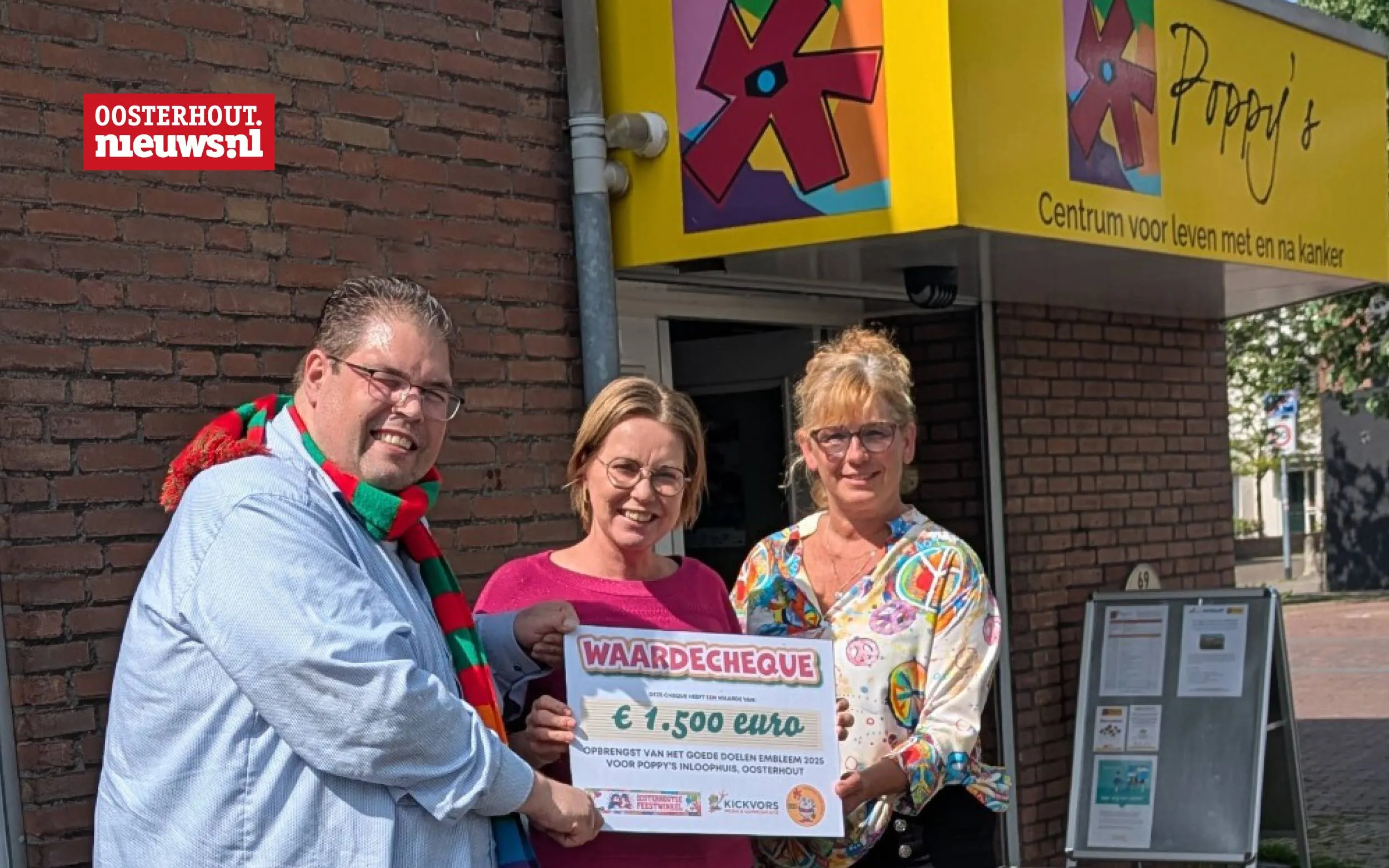 Goede Doelen Embleem levert 1500 euro op voor centrum Poppy’s