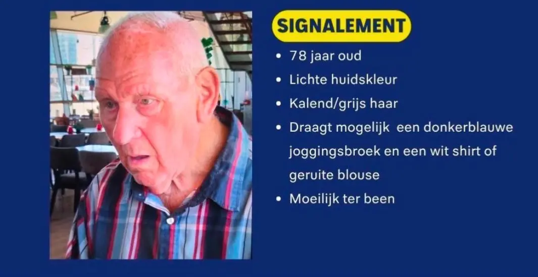 [VERMIST] Toon (78) vermist vanuit Oosterhout