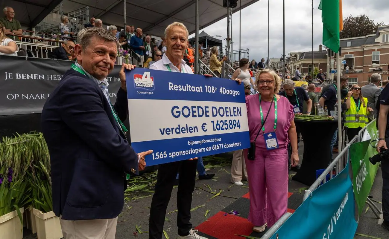 Recordbedrag bijeen gelopen voor honderden goede doelen tijdens de 4Daagse