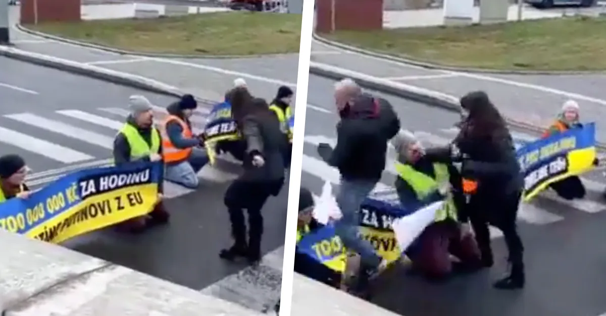 Pro-Oekraïense demonstratie niet bepaald gewaardeerd in Tsjechië