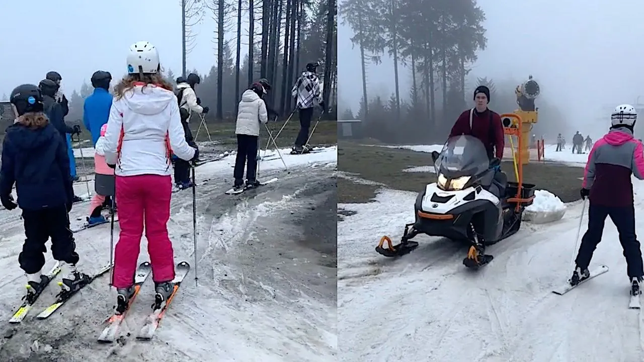 Onthutsende beeIden: zo is het om nu te skiën in Winterberg