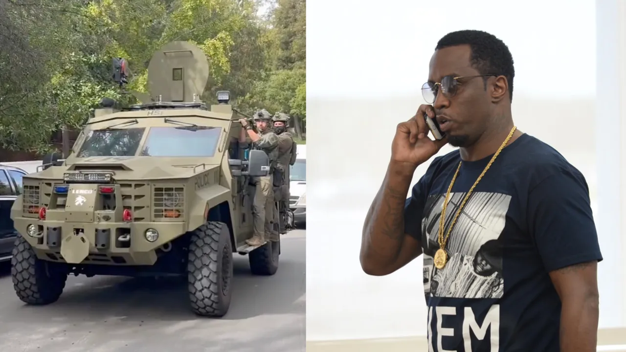 Bizarre beelden: Homeland Security valt villa's Diddy binnen