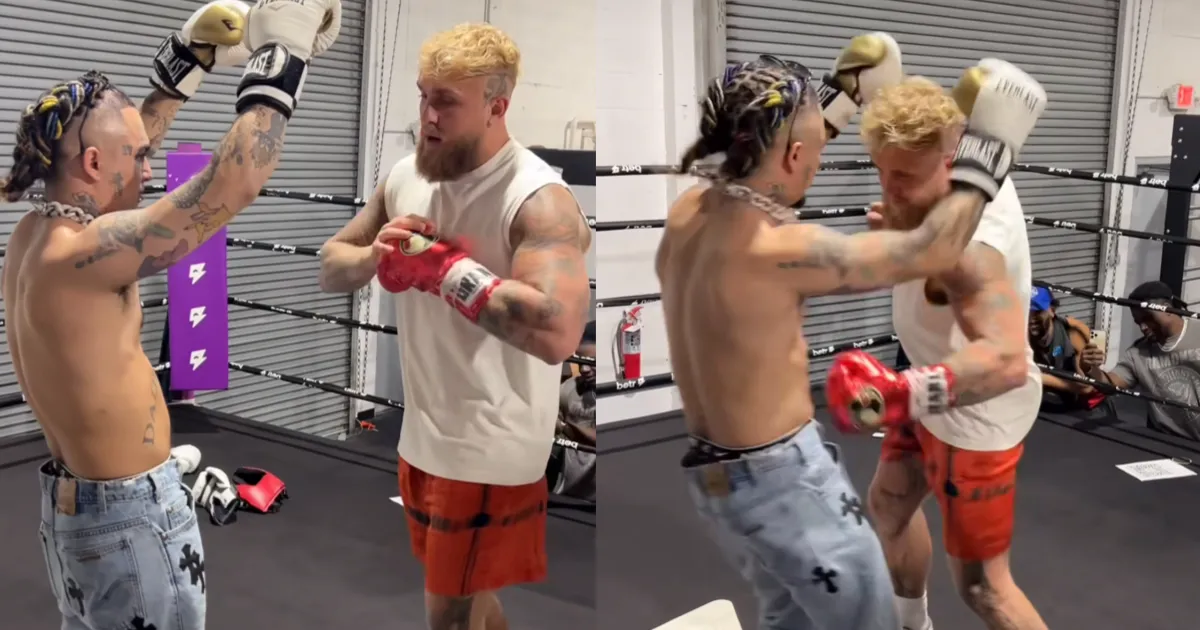 Jake Paul (vriend Jutta Leerdam) slaat rapper Lil Pump knockout in aanloop naar gevecht tegen Mike Tyson (BEELD)