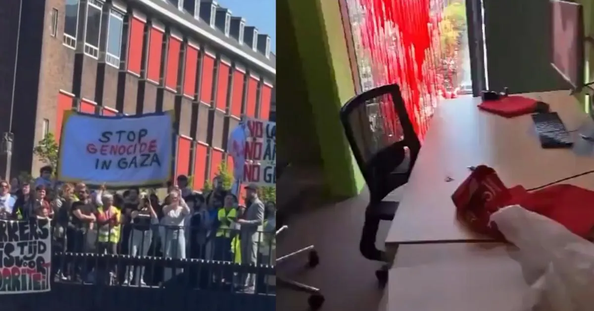 Mobiele eenheid valt Universiteit van Amsterdam binnen na vernielingen: "Hele verdieping vernield" (BEELD)